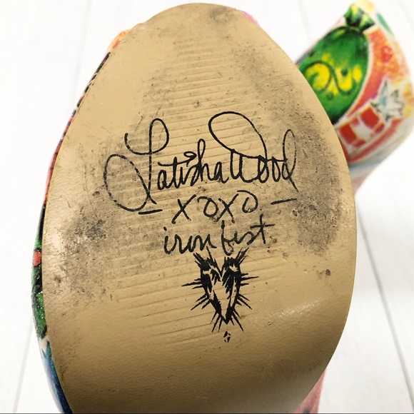 CLEARANCE Latisha Wood Just Fab Sweets For My Sweet Candy High Heels Size 7 - Picture 14 of 16